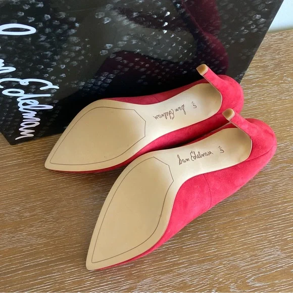Sam Edelman Red Suede Heels - Picture 5 of 5